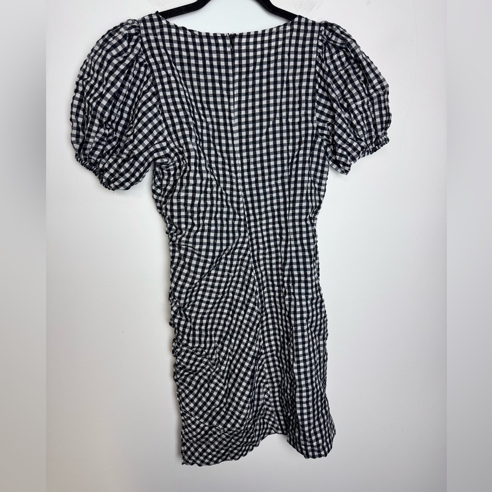 Ganni Gingham Seersucker Mini Dress size 6 - Picture 5 of 10